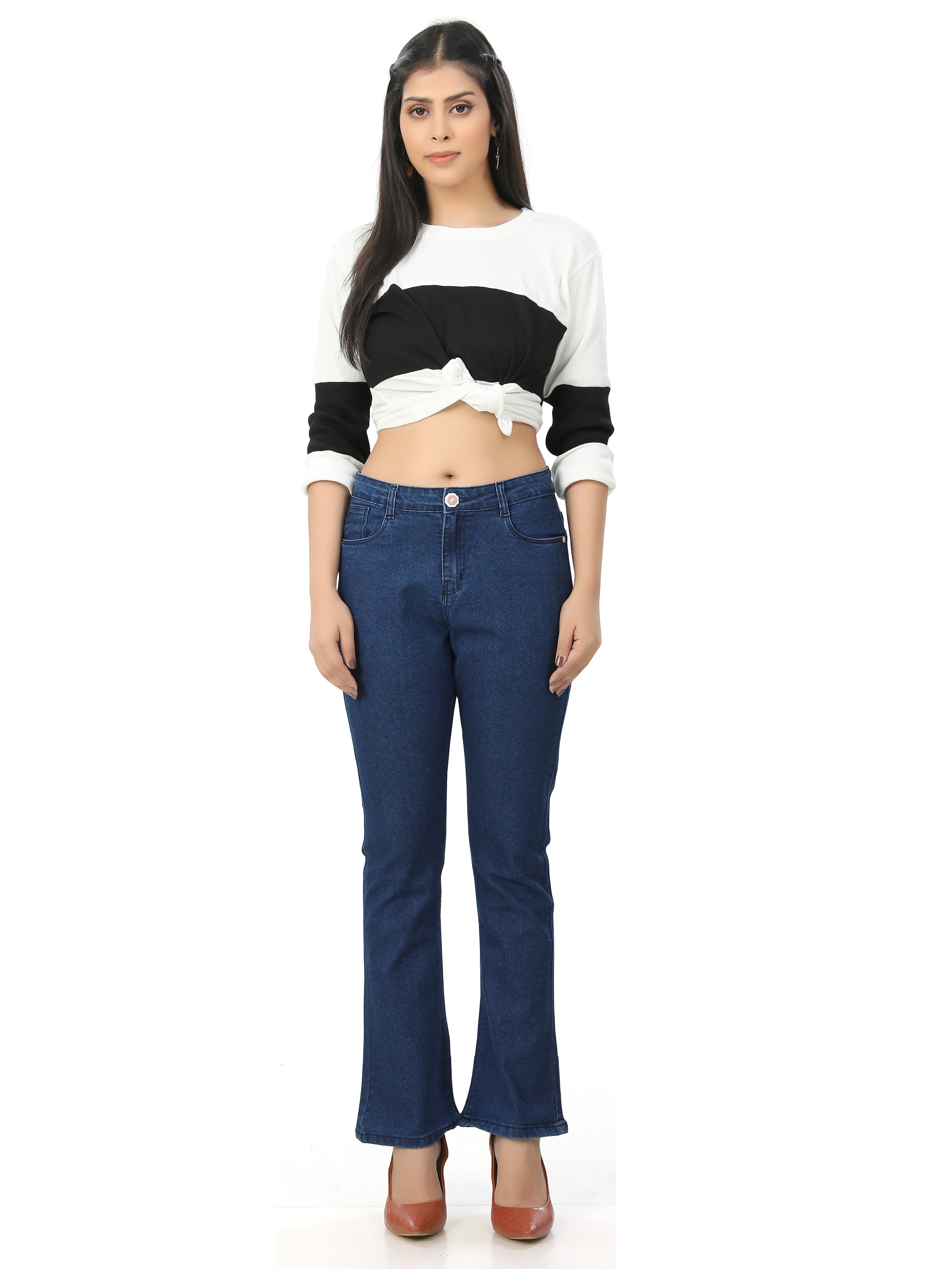 Boot Cut Flared Style Denim Jeans