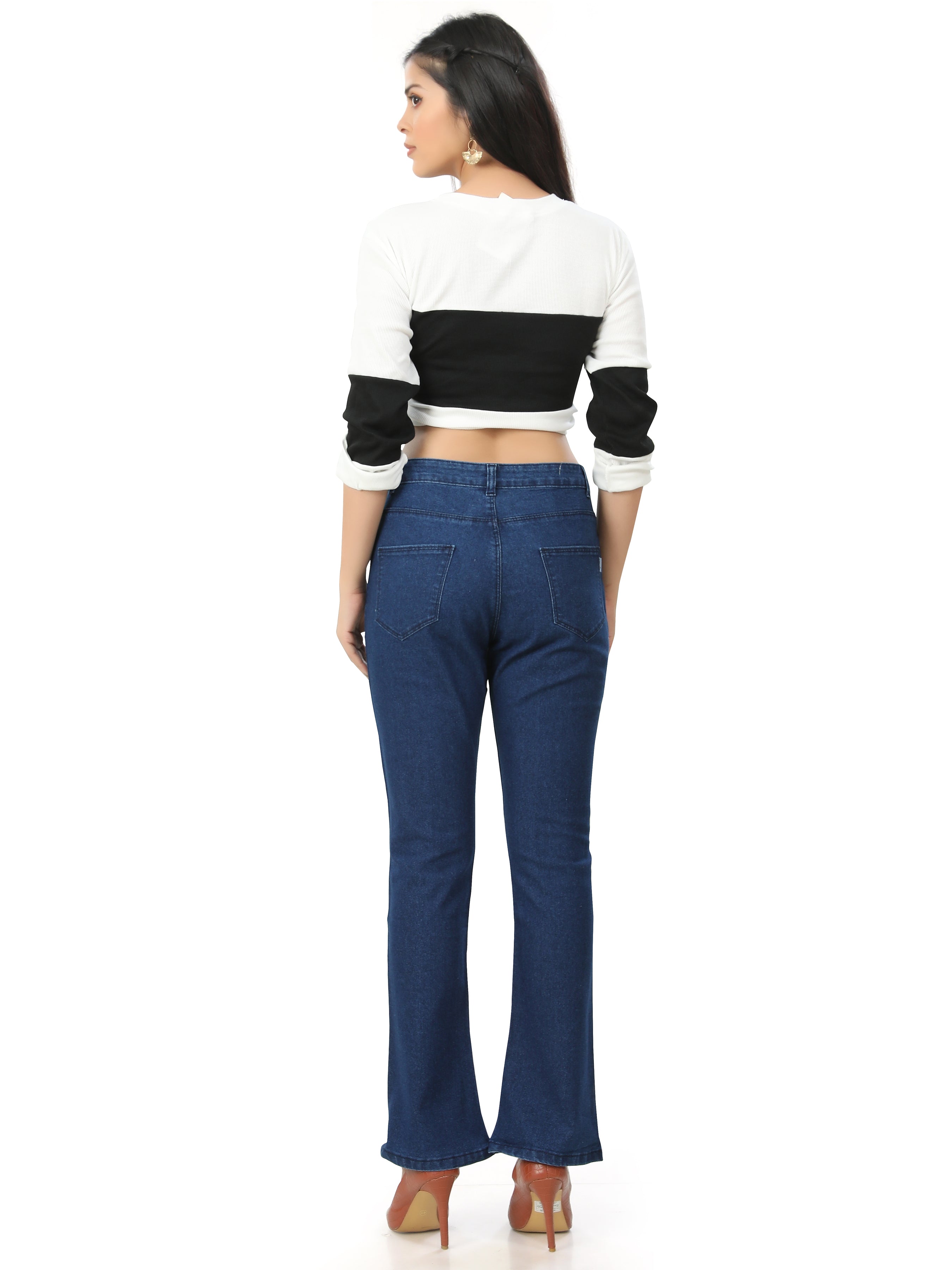 Boot Cut Flared Style Denim Jeans