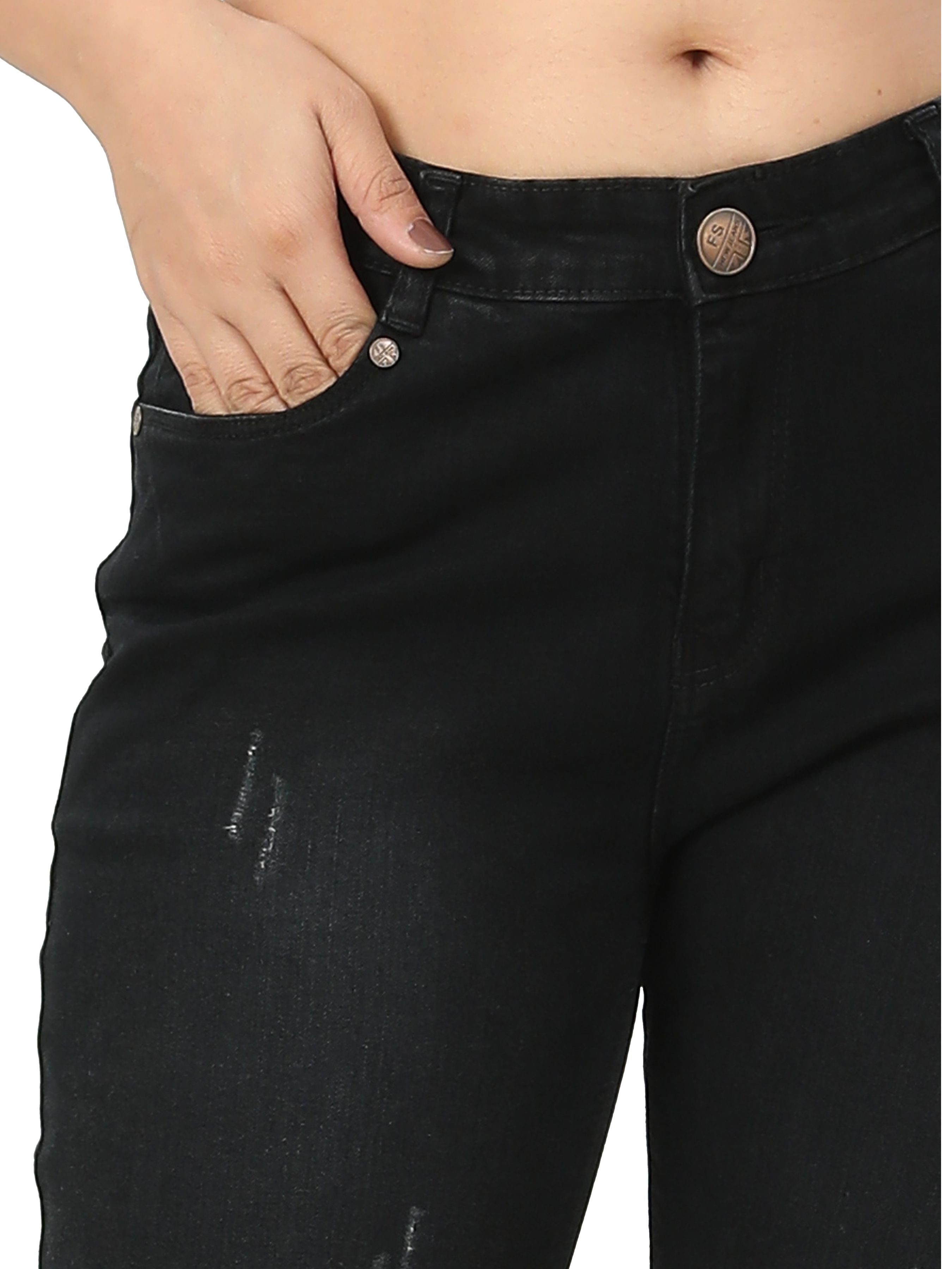 Regular Fit With Spray Denim Jeans