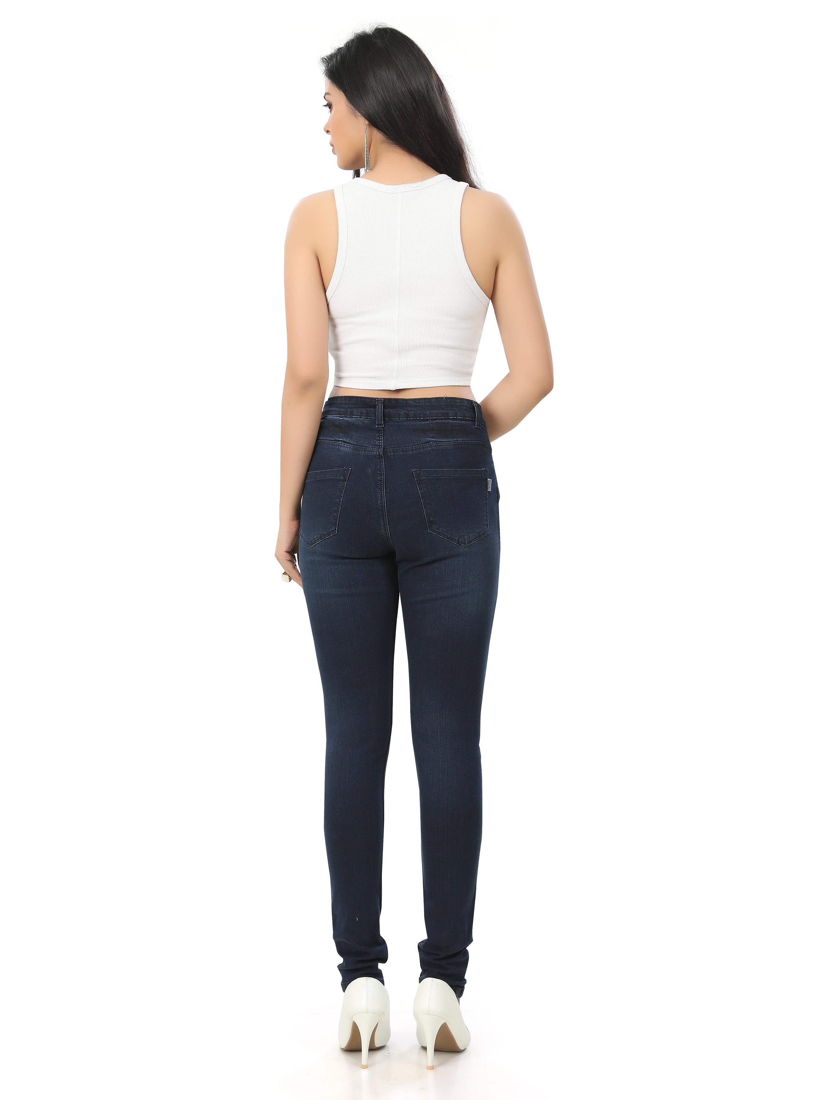 Regular Fit With Spray Denim Jeans