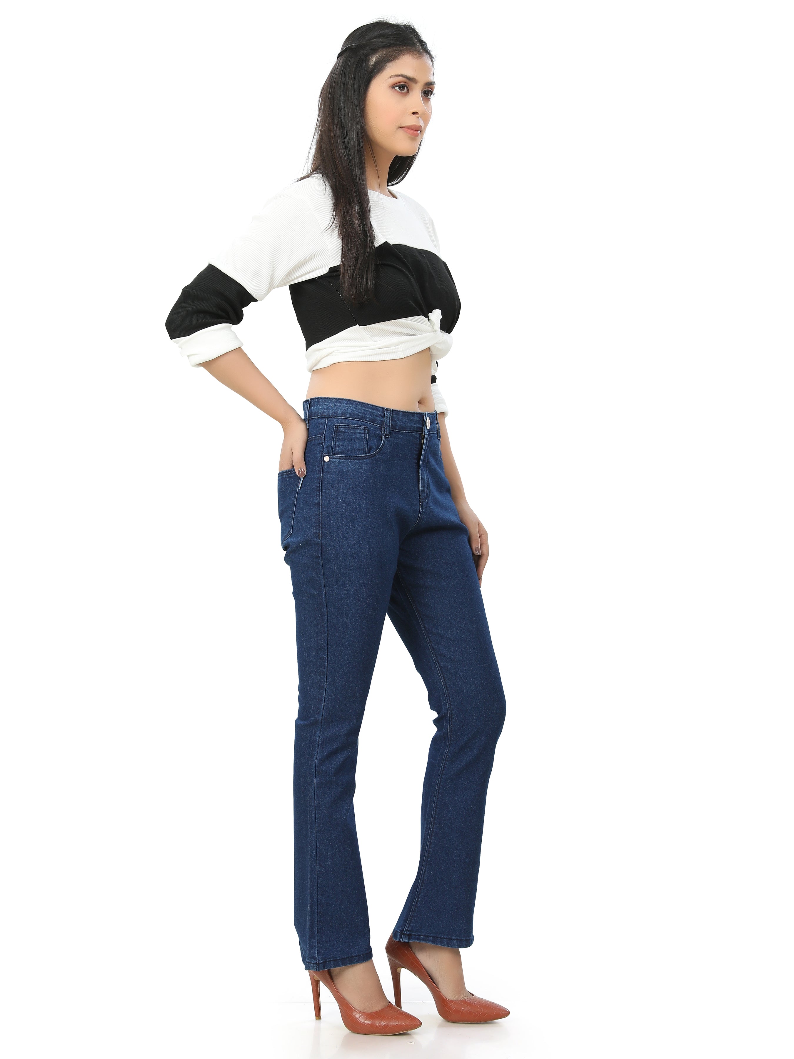 Boot Cut Flared Style Denim Jeans