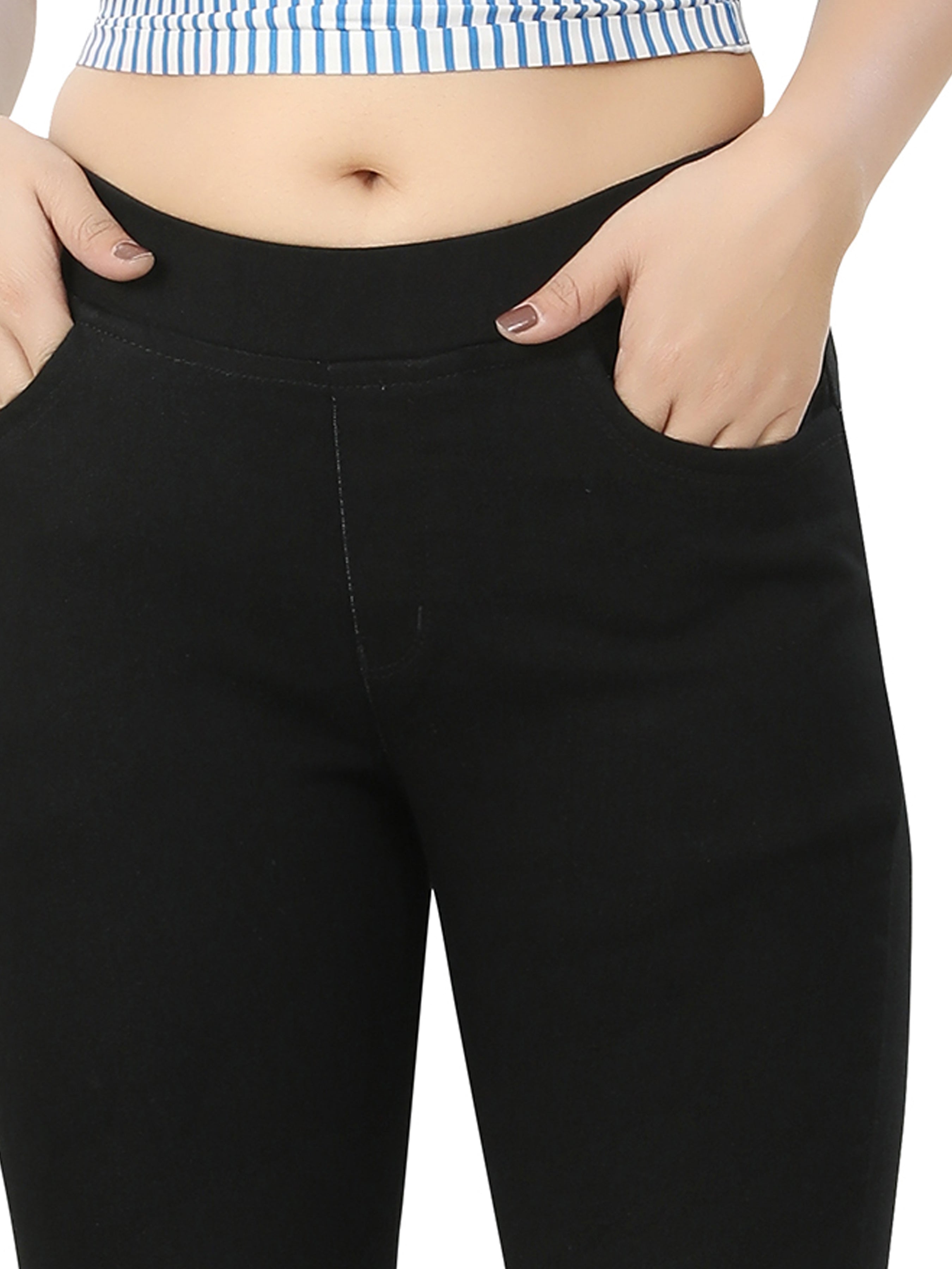 Denim Jeans Jeggings With 2 Front Pockets & 2 Back Pockets