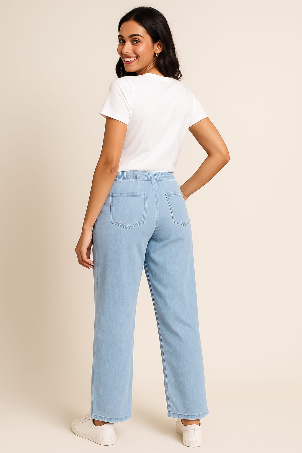 Denim Wide Leg Culottes