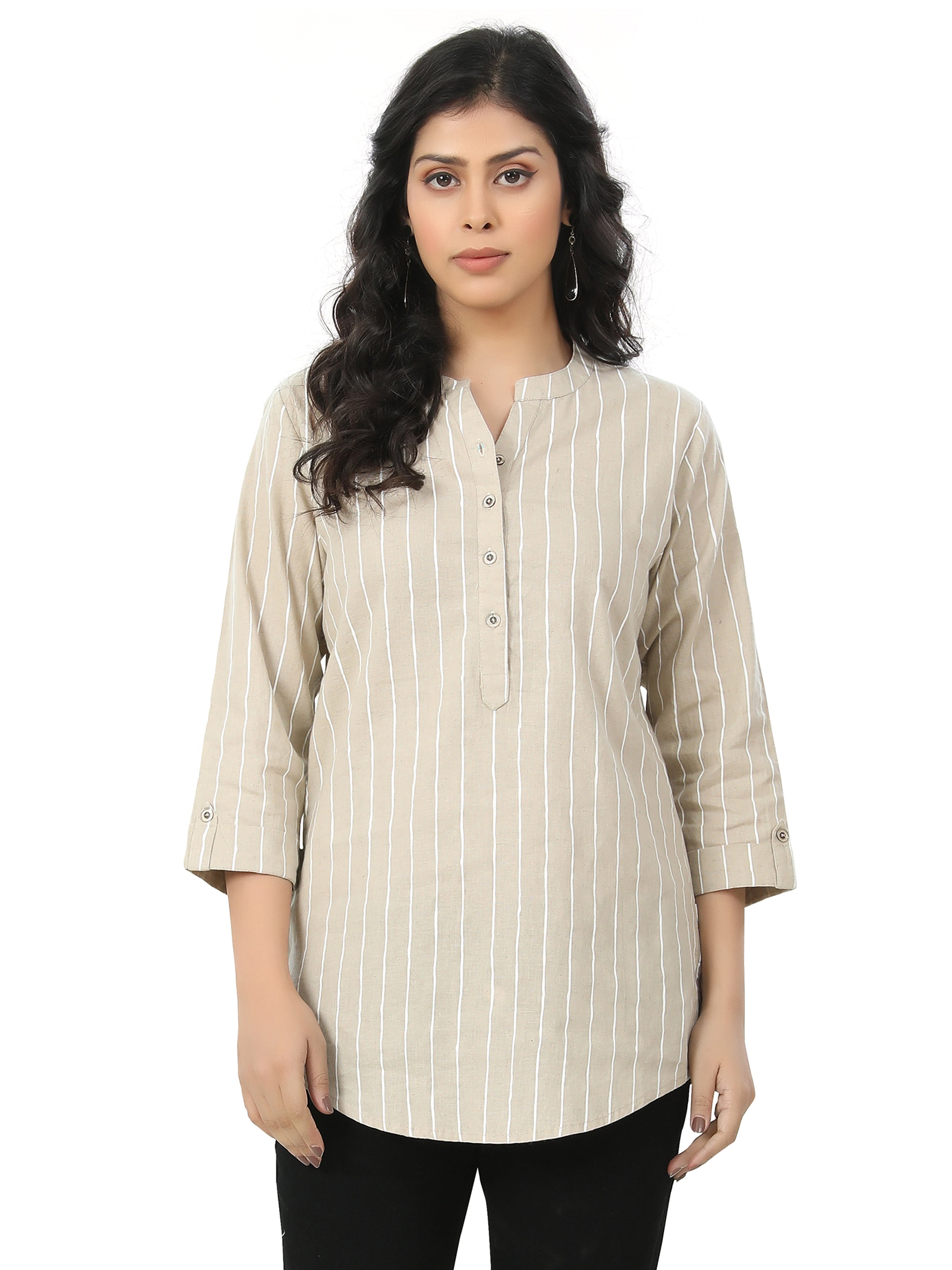 Cotton Linen Printed Kurta