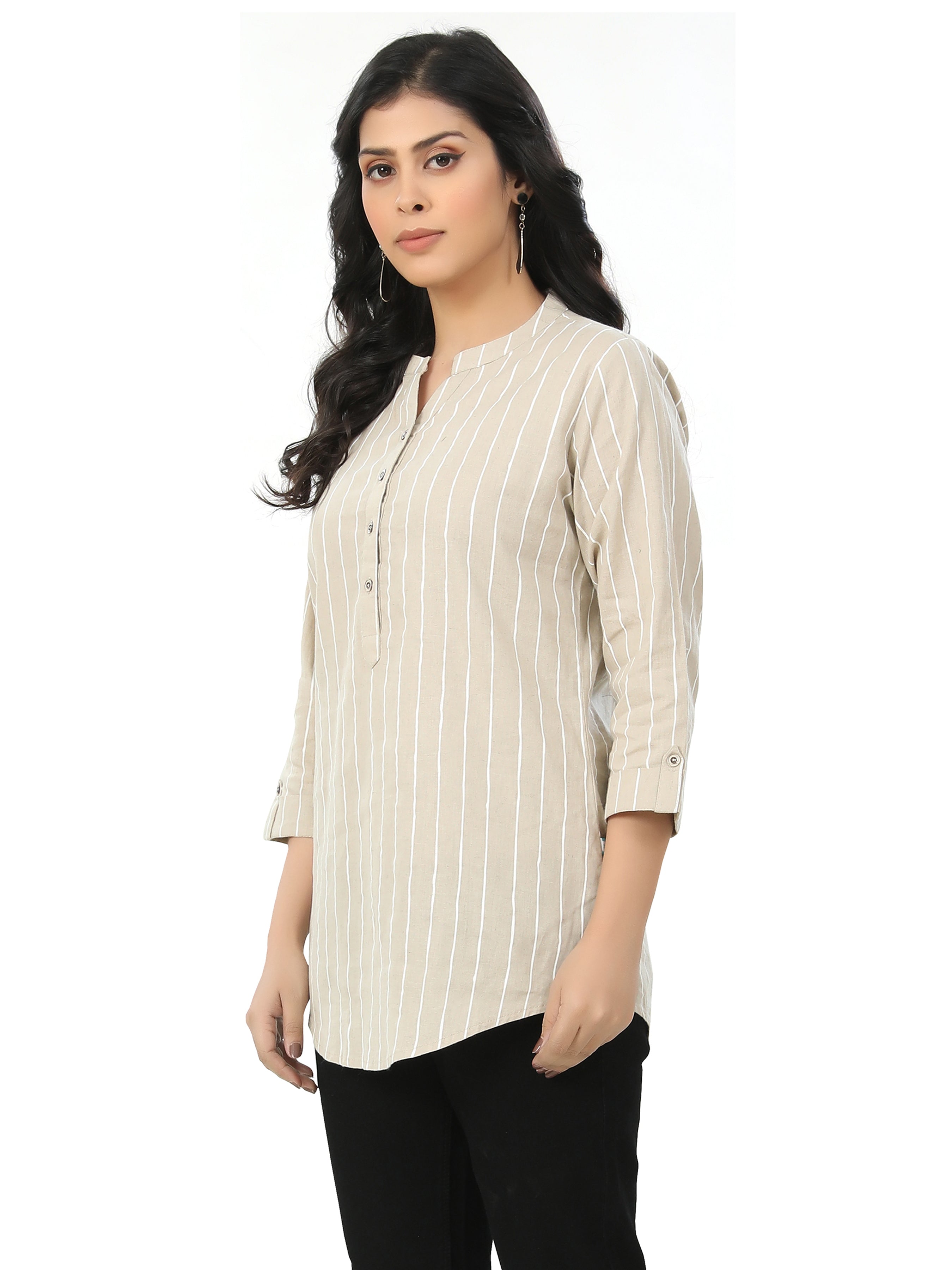 Cotton Linen Printed Kurta