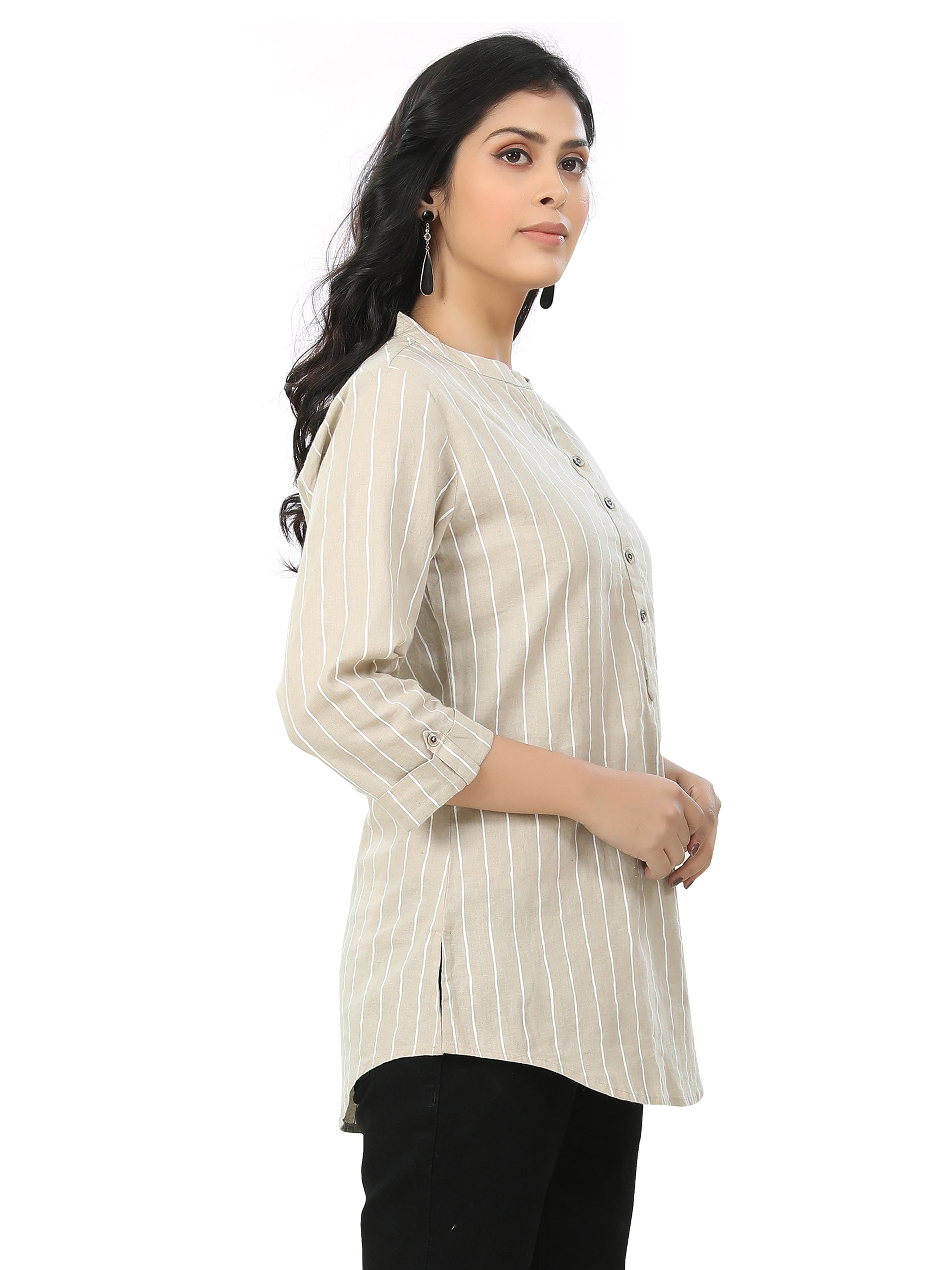 Cotton Linen Printed Kurta