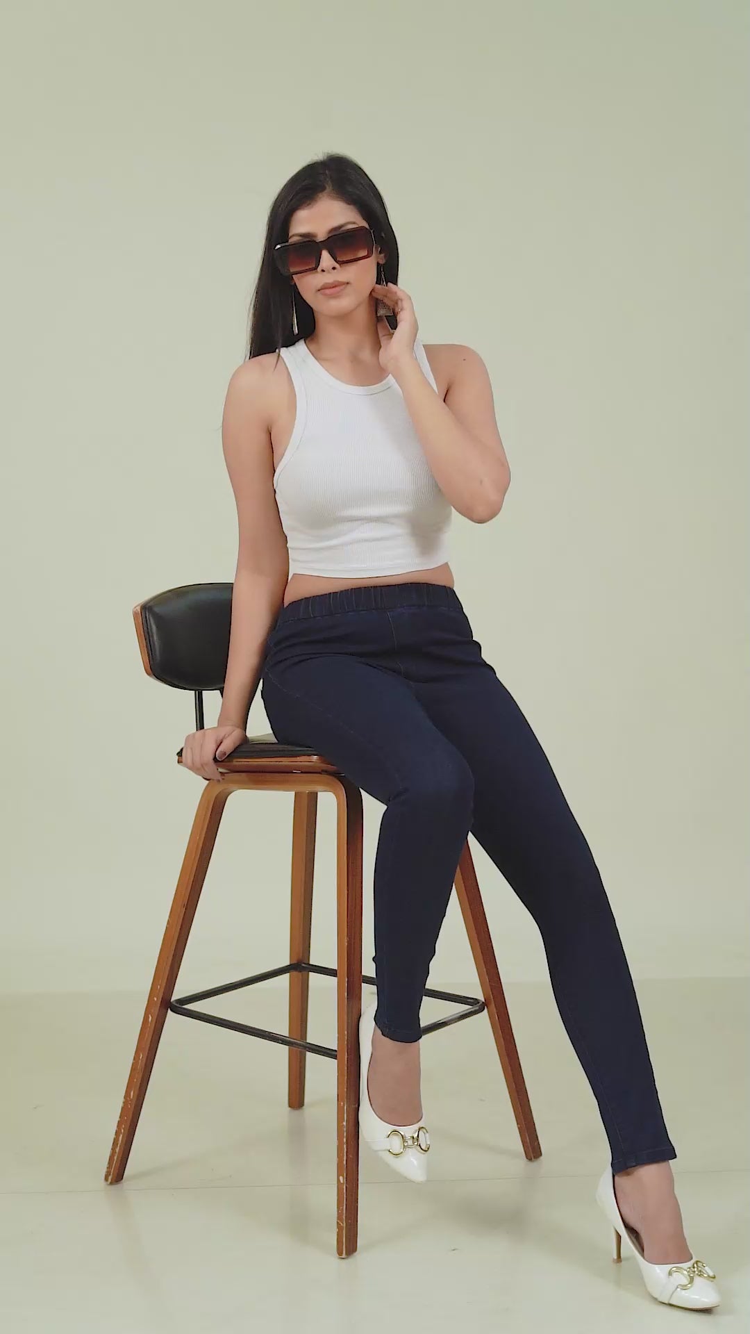 Ankle Length Skinny Fit Jeggings