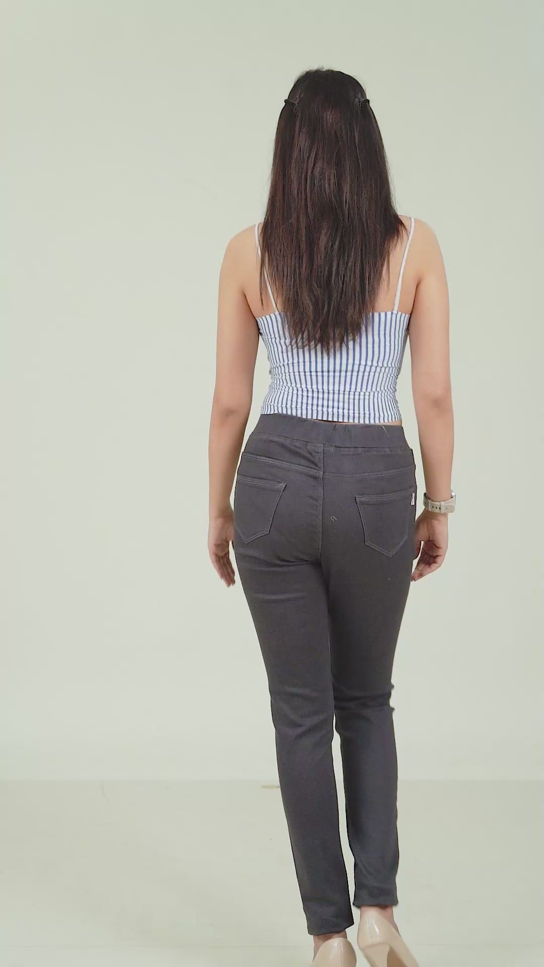 Denim Jeans Jeggings With 2 Front Pockets & 2 Back Pockets